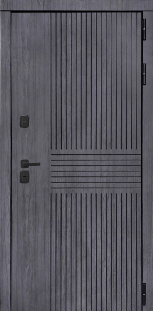 Входная дверь ДвериПРО Берген ФЛ-677 (10мм, Белый матовый) DPRO222158 внешняя сторона